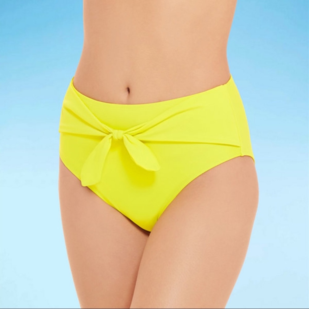 🔆 Decree High Waist Front Tie Wrap Bikini Bottom